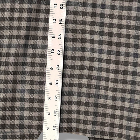 Vintage Georgetown Custom Dormeuil Blazer Mens Wool‎ 42R Taupe Brown navy check - Picture 16 of 16